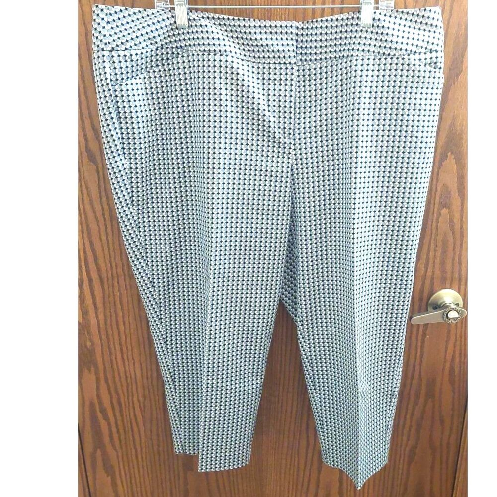 Worthington Modern Fit Capri Pants Women’s 18W Geometric Print Stretch Work